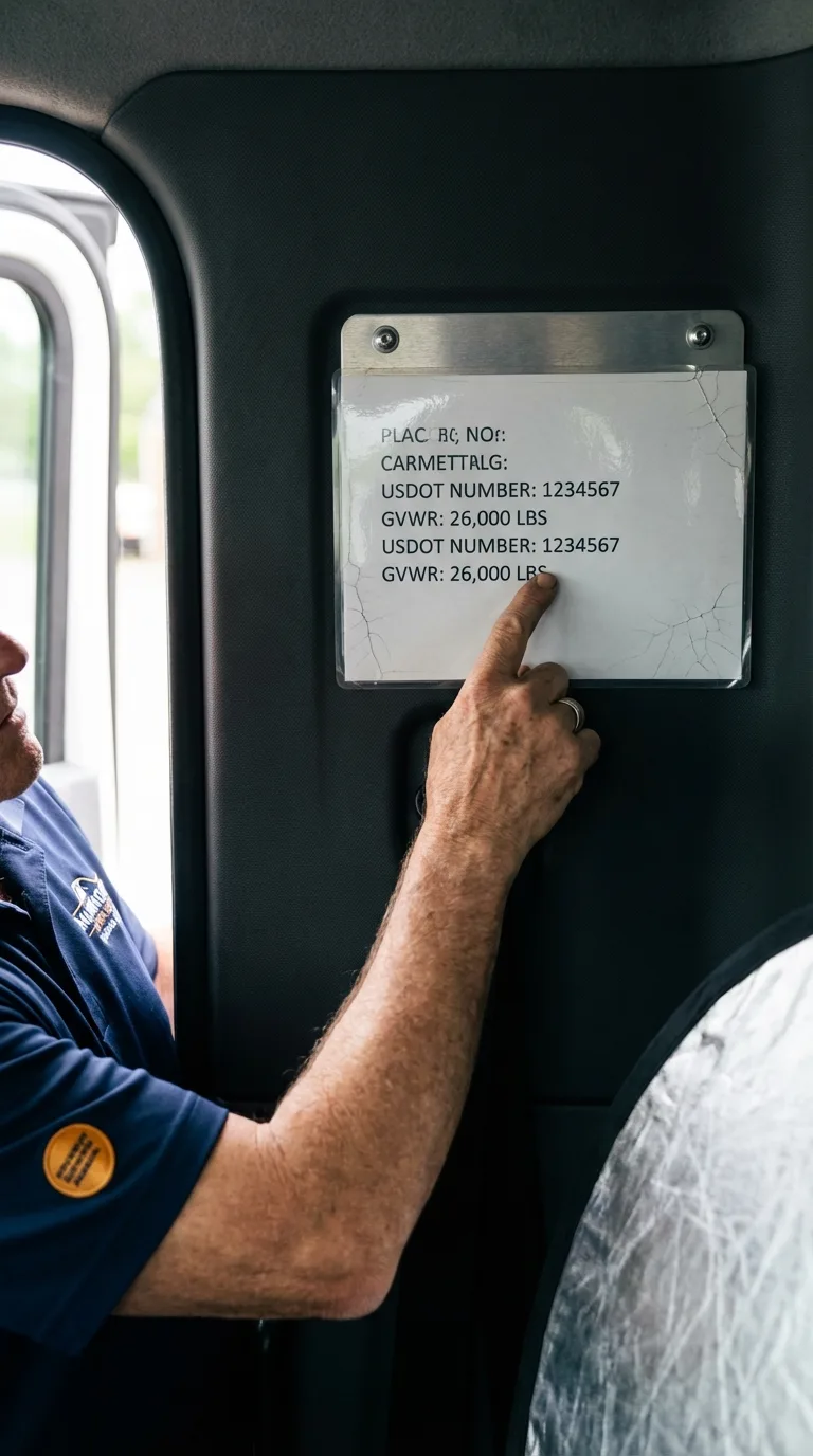 USDOT licensing placard verification in Essex